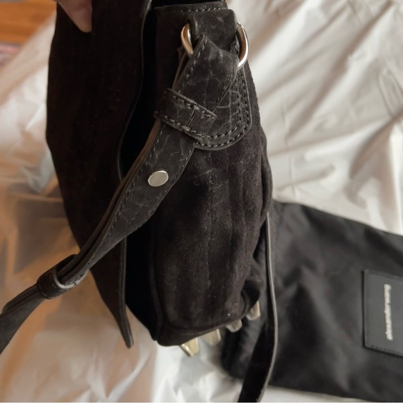 Alexander Wang Black Leather Crossbody Bag Studded Bottom NWT - Picture 12 of 17